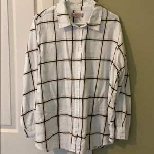 Philosophy 2X Long Sleeve Button Top